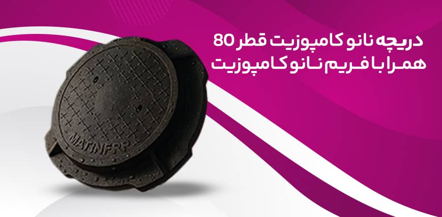 دریچه نانو کامپوزیت قطر 80 همرا با فریم نانو کامپوزیت